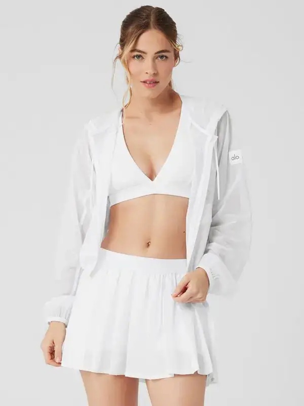 ALO Mesh Sheer Bliss Jacket - White